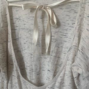 Aerie Crème/Gray Long Sleeve Size Small